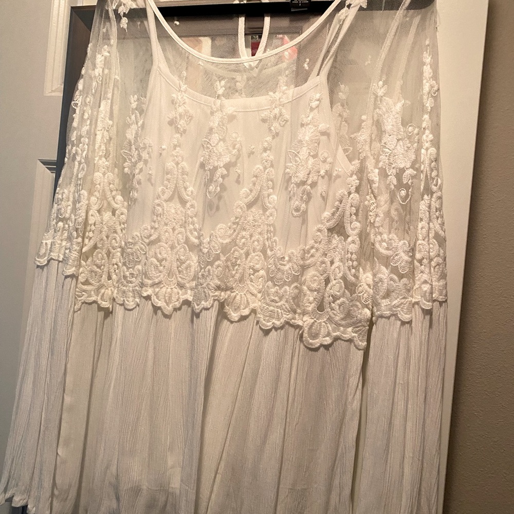 White peasant style blouse